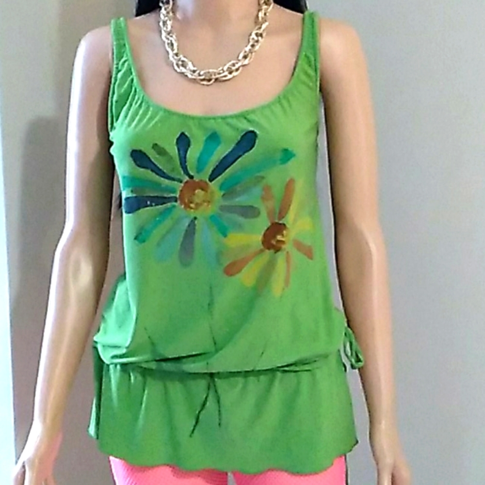2 for 8$ Sage-Green summer blouse, size 6